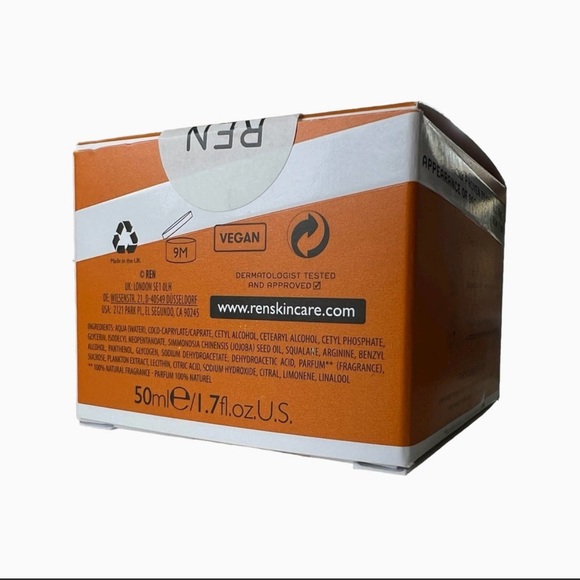 BNIB! REN Clean Skincare Overnight Glow Dark Spot Sleeping Cream, 1.7 - Picture 3 of 4